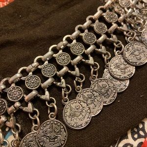 Silver Dangly Boho Anklet